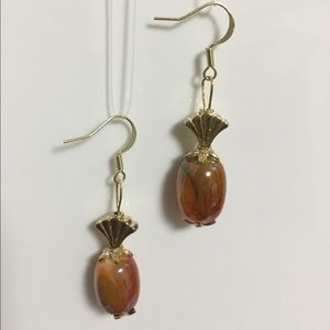 Iridescent Pineapple Dangle Earrings